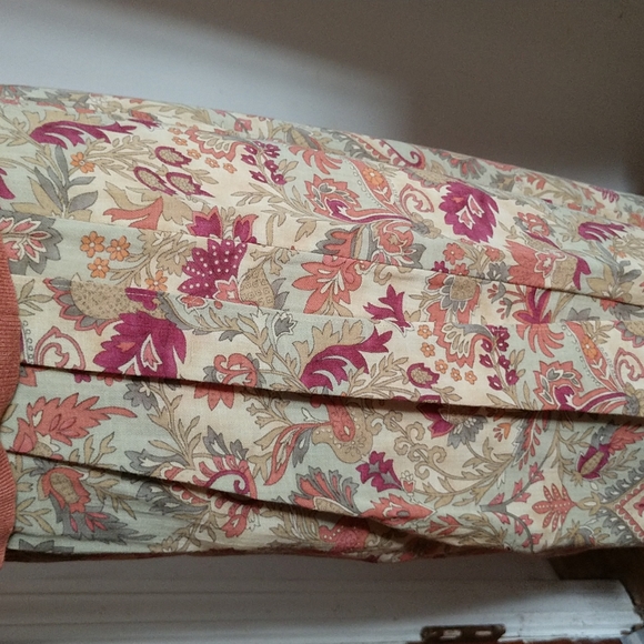 Copy VINTAGE SUEDE Trimmed Designer Sigrid Olsen Snap Closure Melon - Picture 6 of 12